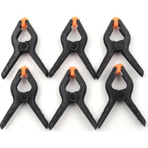 6pcs/set Micro Toggle Clamps Spring Clips Plastic Nylon DIY Woodworking Spring Clamps for Photo Studio Background Clamp 6.5cm