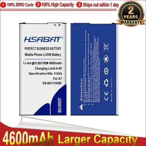 HSABAT EB-BA710ABE 4600mAh Battery for Samsung GALAXY 2016 Edition A7 A710 A710F A7100 A7109 free shipping