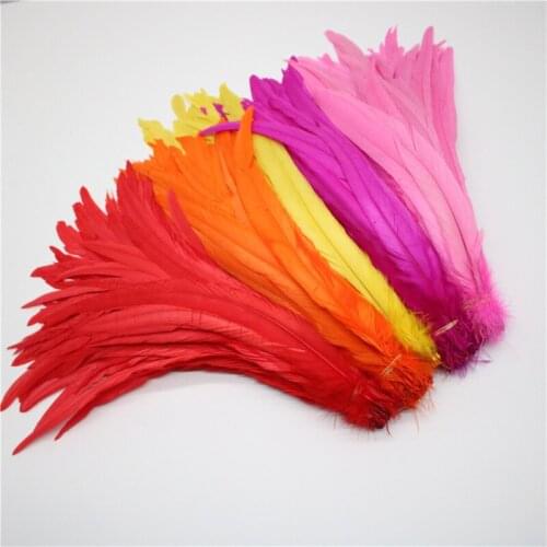 ChengBright Wholesale 100PCS 30-35CM Natural Rooster tail Feathers For Decoration Craft Feather Christma Diy Pheasant Feather