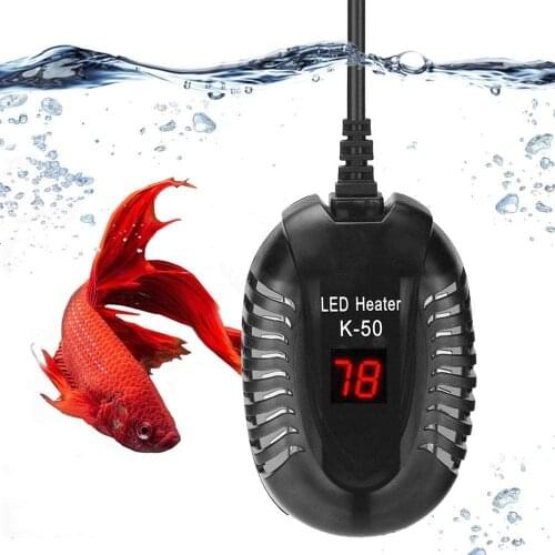 Submersible Aquarium Heater with LED Display Fish Tank Digital Water Heating Rod Temperature Controller 25W/50W/75W/100W