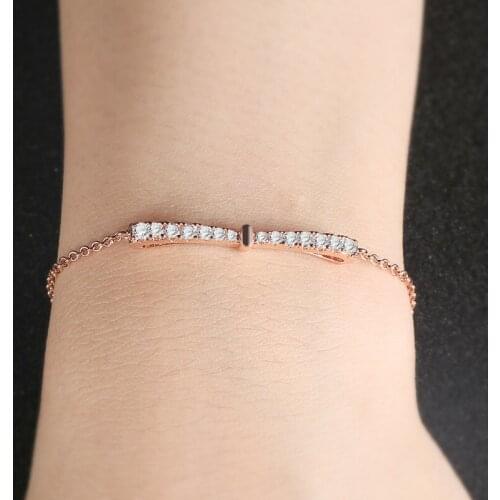 Garilina Trends white zircon rose golc Bracelet for women AB2057