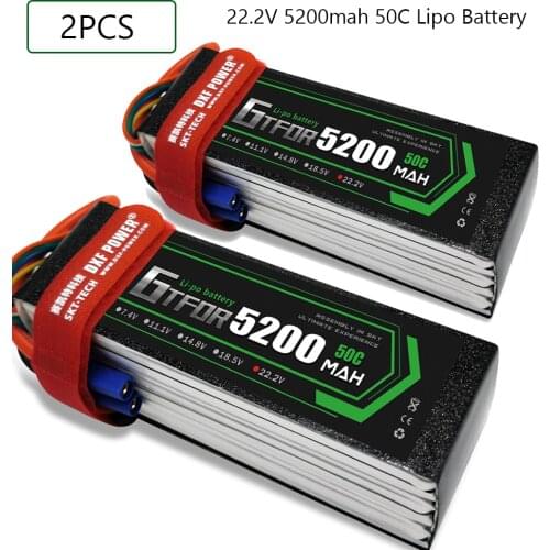 GTFDR 6S 22.2V 5200mah 50C-100C Lipo Battery 6S XT60 T Deans XT90 EC5 For FPV Drone Airplane Car Racing Truck Boat RC Parts