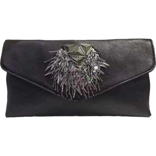 Ins Super Hot Net Red Punk Rivet Chain Bag Hong Kong Style Hand Holding Dinner Mobile Phone Bag Messenger Bag Female