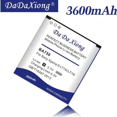 Da Da Xiong 3600mAh BA750 Li-ion Phone Battery for Sony Ericsson Xperia Arc S LT15i LT18i X12 etc Phone Battery