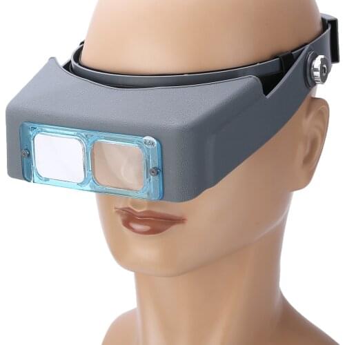 New 4 Lens Head Band Magnifier Optivisor Eye Loupe Watch Repair Welding Visor 1.5X 2X 2.5X 3.5X Magnification With Wearing Tape