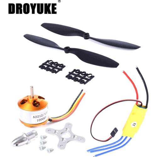A2208 A2212 1000KV 2200KV Brushless Outrunner Motor +30A ESC+1045 Propeller(1 pair) Quad-Rotor Set for RC Aircraft Multicopter