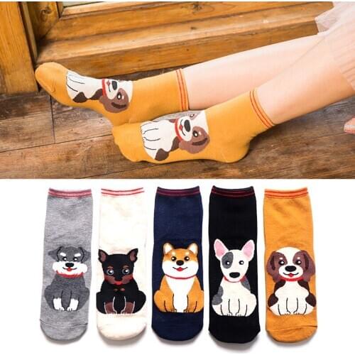 New Autumn And Winter Socks Women Ladies Straight Cute Kawaii Cartoon Print Socks Cotton Socks Warm WomenS Sock Breathable