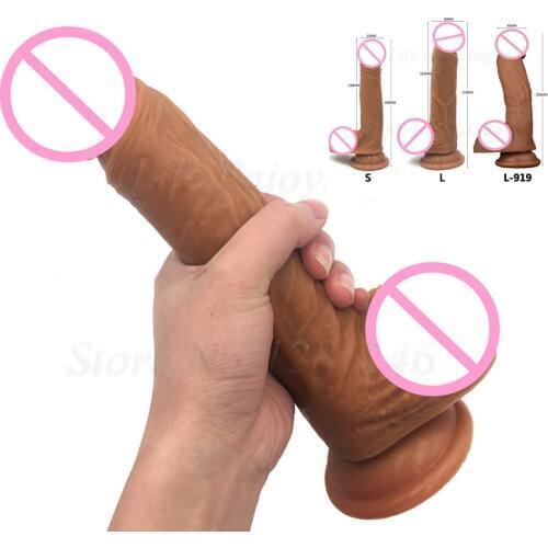 New Super Soft Silicone Dildo Skin Feeling Realistic Big Dildo Suction Cup Male Penis Dick Female Masturbator Sex Toys For Women