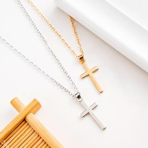 Fashion Female Cross Pendants Dropshipping Gold Jesus Cross Pendant Punk Necklace Jewelry for Men/Women Wholesale Necklace Sale