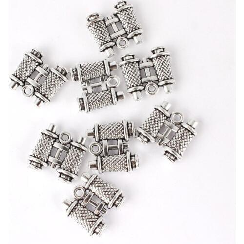 10PCS Antique Cute Tone Telescope Binoculars Charms Pendants for Necklace Mkaing Jewelry Findings 18x16mm