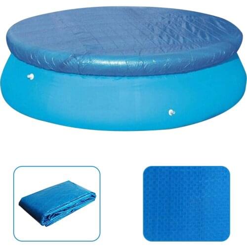 Pool Cover Round Solar Swimming Pool Tub Cover 183 244cm Outdoor Bubble Blanket Pool Accessories Waterproof Dustproof Tarpaulin