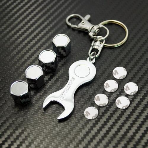 MOTOBOTS Promotion Mix Order Car tyre valve cap cover 4pcs+wrench key chain #FD-3750