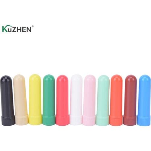 10pcs/lot Essential Oil Aromatherapy Blank Nasal Inhaler Tubes Muti Color Blank Nasal Containers