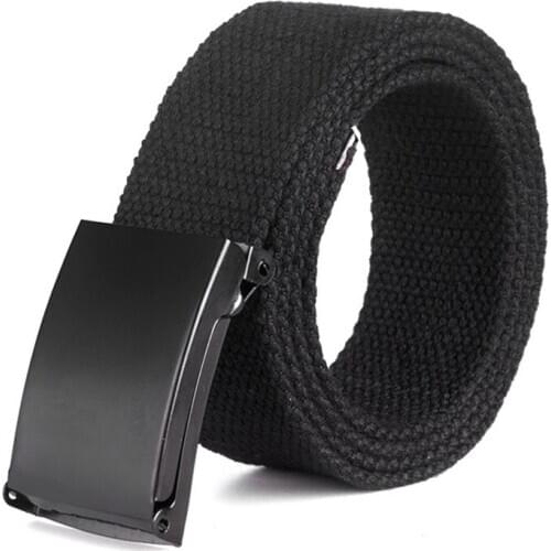 Men Belt New Fashion Unisex Army Tactical Waist Belt Jeans Male Casual Luxury Canvas Webbing Waistband Ceinture Femme 17 Colors