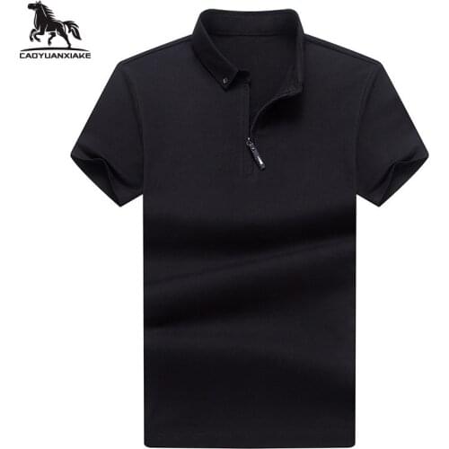 Polo shirt men 2021 Summer new Solid color youth Top Mens short-sleeved polo shirt Mens business casual polo shirt size M-4XL