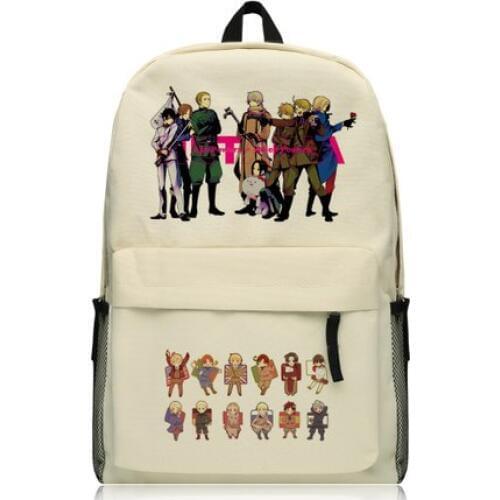 APH Axis Powers Hetalia Cosplay Backpack Anime hetalia cartoon Oxford School Bag Unisex