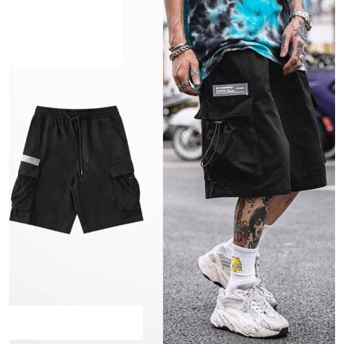 2021 Summer Mens Beach Shorts Pockets Hip Hop Streetwear Mens Shorts Bermuda Beach Short Homme Clothing Multi Pocket Sweatpant