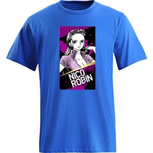 Straw Hat Nico Robin Tshirt Mens Tshirts Japanese Anime Tees Cartoon Man Shirts Mens Design Funny T-Shirts Men