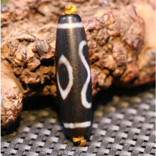 Treasure Unique Magic Energy Tibetan Old Agate 2 Eye Da Peng Bird dZi Bead Amulet Pendant UPD0407A Timestown UPD210106A