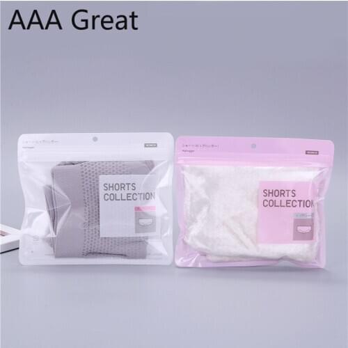 100Pcs/Lot Underwear Packaging Bags Men Women PET Ziplock Bag Plastic Bags Transparent Shorts Collection Pouches Front Clear New