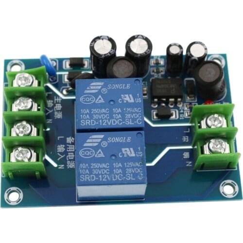 220V Power Switch 2-Way Automatic Power Supply 2-In-1-Out 10A Dual Power Supply Switch Module