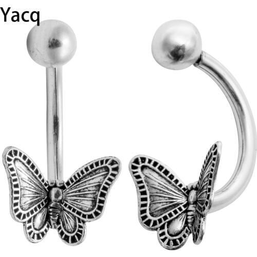 YACQ 925 Sterling Silver Butterfly Back Front Stud Earrings Jewelry Charm Christmas Gifts for Women Girls Dropshipping CE120