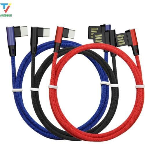 100pcs/lot 2side 90degree L elbow 8pin light cable for iphone micro usb 5pin for samsung 2A quick charger top grade typeC usb C