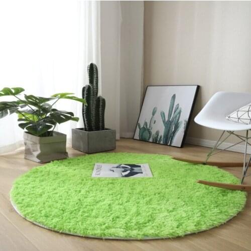 160cm/63.04inch Fluffy Round Foam Rug Non Slip Shower Bedroom Carpet Yoga Fitness Mat for Adults and Children 8 Colors Available