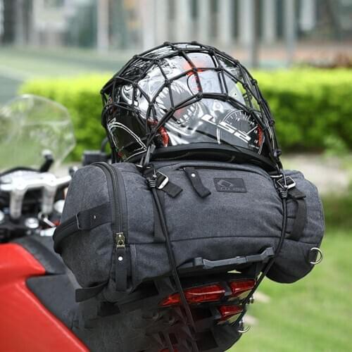 35L Motorcycle Seat Saddle Bag Tail Bag Canvas Backpack Motorcycle Accessories For Mens Travel Hiking Climbing Riding Cycling