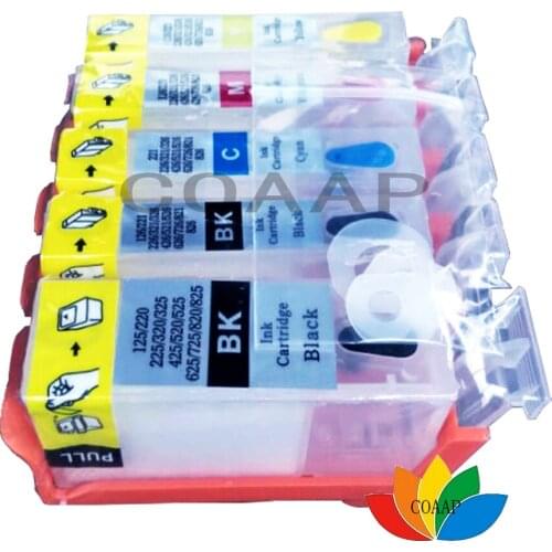 5PCS PGI525 CLI526 ink cartridge for canon Compatib PIXMA IP4850 IP4950 IX6550 MG5150 MG5250 MG5350 MX715 ARC chips