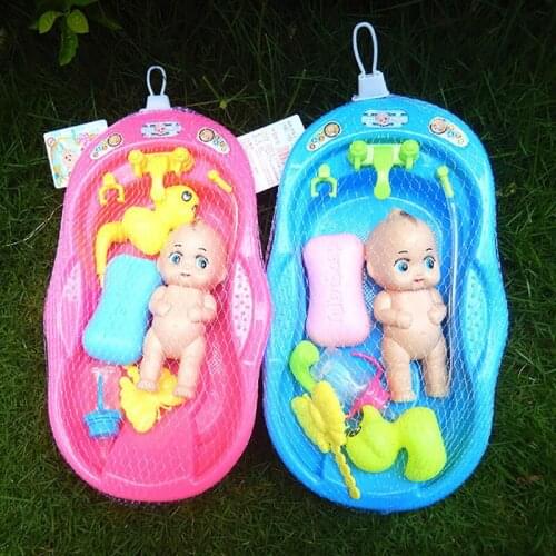 6pcs/set Cute Baby Bath Toys Swimming Duck Float Bathtub Toy Baby Doll Soap Comb Kit Bathing Toy for Baby Kids Gifts