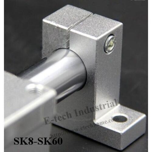 6 pcs/lot 20mm Linear Rail Support SK20 CNC Linear Shaft Holder Vertical Shaft Support CNC Linear Motion Bracket