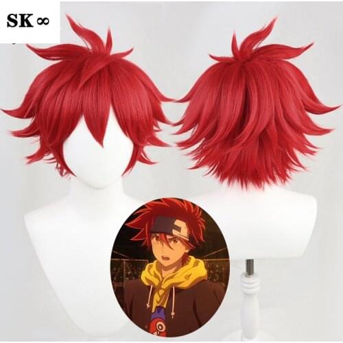 Anime Accessories 2021 New Japanese Animation SK8 the Infinity REKI Cosplay Red Wig Halloween Adult Props Headdress