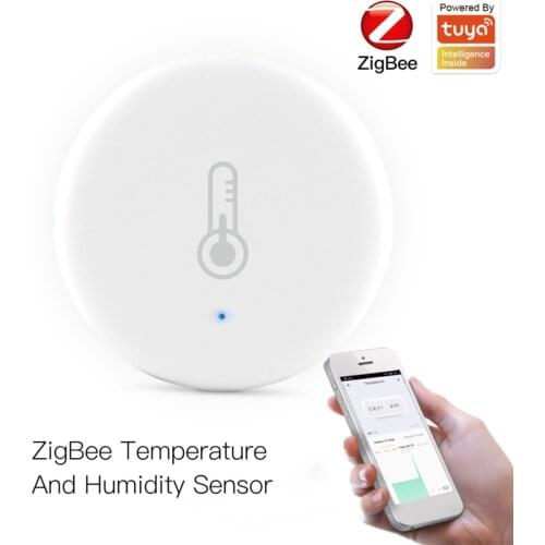 ZigBee Temperature Humidity Sensor with Alarm APP Control Monitor Smart Temperature Meter Wireless Hygrometer