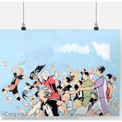 Haikyu!! Anime Decoration Prints Canvas Home Decor Dorm Living Room Bedroom Poster Painting Wall Art