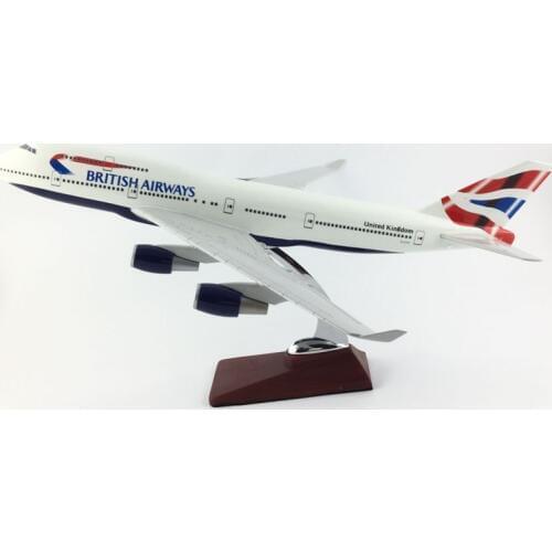 BRITISH AIRLINERS 45CM BOEING 747 BRITISH AIRWAYS AIRLINES MODEL PLANE AIRCRAFT TOYS FOR CHILDREN BIRTHDAY GIFTS O