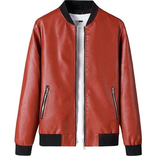 Mens Leather Jackets Spring and Autumn Pu High Quality Classic Motorcycle Bike Jackets Men Fashion Outerwear Clothing