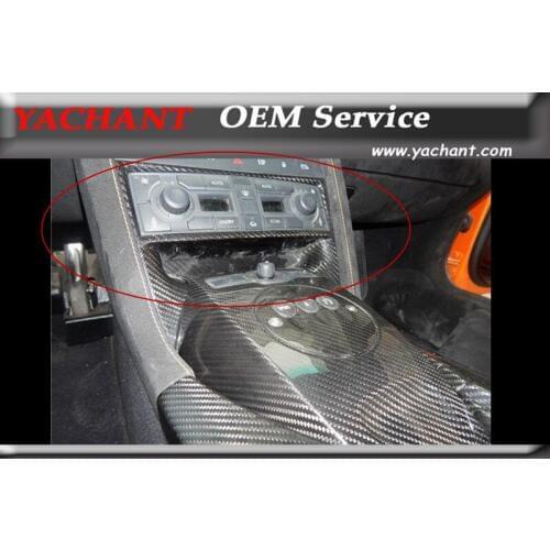Car-Styling Carbon Fiber Interior Trim Cover Fit For 2003-2014 Gallardo LP550 LP560 LP570 Air Con Contral Panel