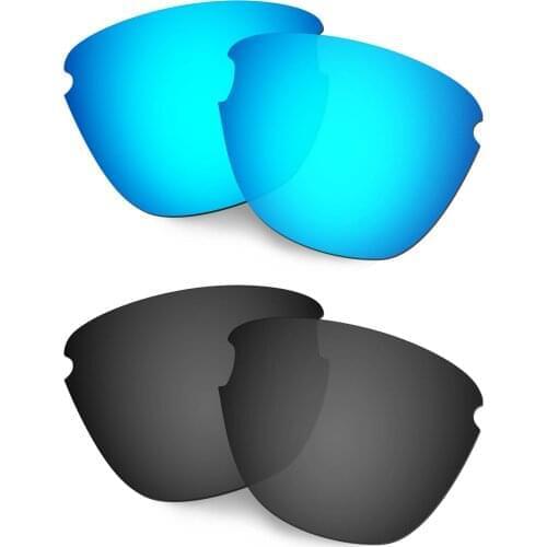 HKUCO Polarized Replacement Lenses For Frogskins Lite Sunglasses Blue/Black 2 Pairs