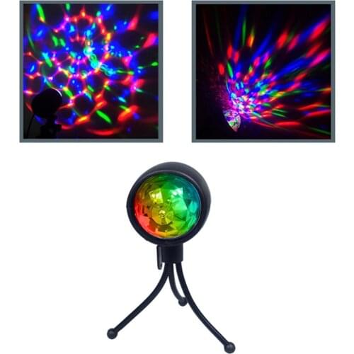 Party Stage lights,RBG Disco Ball Portable USB Dance Birthday DJ Bar Karaoke Xmas Wedding Lighting Portable bracket holder