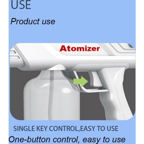 2021 Hot 1000ML Blue Light Nano Steam Atomizing Fogger Blu-ray Disinfection Sprayer Atomization Fogger Machine Steam Spray Guns