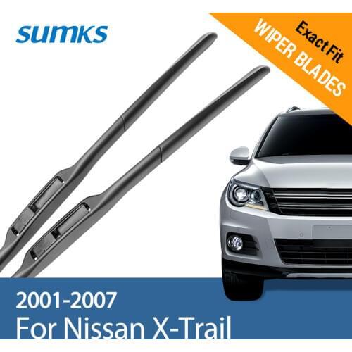 SUMKS Wiper Blades for Nissan X Trail X-Trail 24"&16"/26"&17" Fit Hook Arms 2008 2009 2010 2011 2012 2013 2014 2015 2016 2017