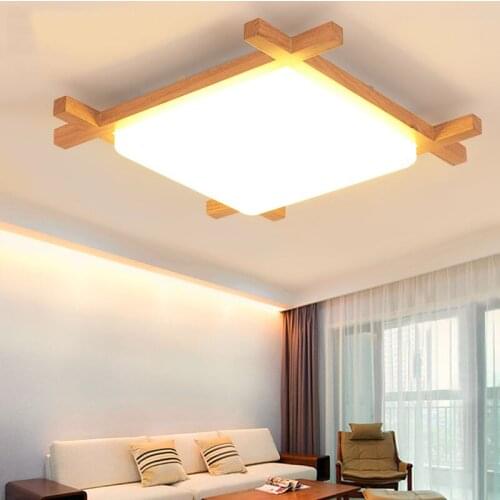 LED Ceiling Light for Home Lighting Glass Lampshade LED Ceiling Lamp Original Design Bamboo and Wooden Hallways Porch Fixtures