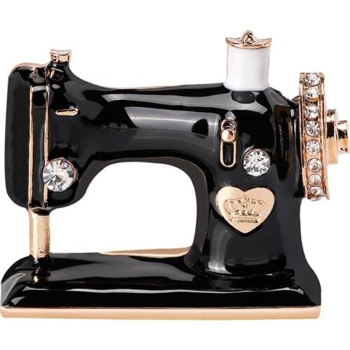 Unisex Exquisite Sewing Machine Brooch Pin Denim Jacket Women Collar Badge Jewelry Gift Brooch Pin accessories