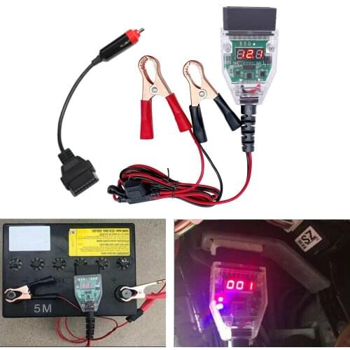 Universal OBD2 Automotive Battery Replacement Tool Car Battery Connector ECU Computer Memory Saver Auto Emergency Power Cord