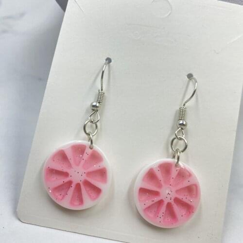 2021 latest fashion fresh and lovely dangling earrings Korean style cool design earrings fruit pie earrings