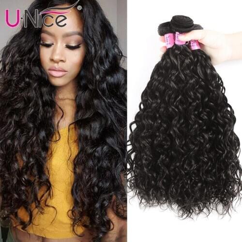 Unice Hair Water Wave Bundles 8-26 Inch Mongolian Human Hair Weaves 1/3/4 Human Hair Deal For Black Women Remy Human Hair Bundle