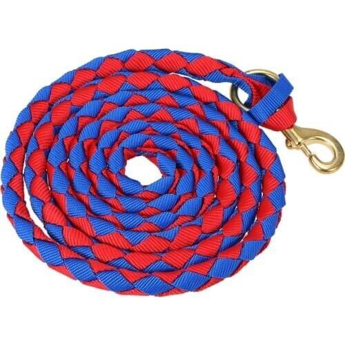 High Quality Horse Rope Halters with Brass Snap Training Rope Horse Riding Racing Equipment 2.0M/2.5M/3.0M Braid Horse Halter