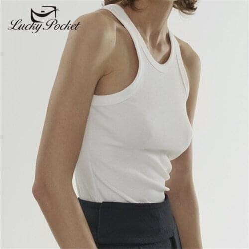 Women Summer Young Solid Color Slim O-Neck Cotton Tank Tops Ladies White Simple Style T-shirt Female Black Tee Casual Tops ZM41