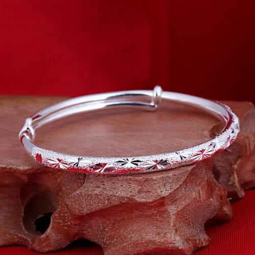 Pure S990 Sterling Silver Gypsophila Bracelet For Women Lady Adjustable Bracelet Hand Chain Wedding Birthday Fine Jewelry Gift